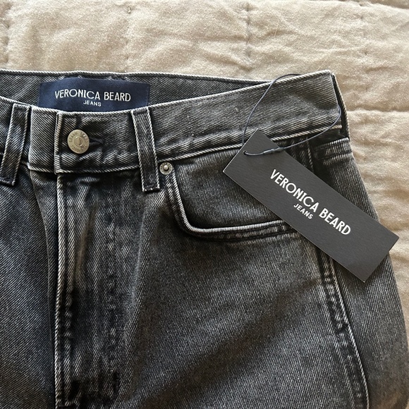 NEW VERONICA BEARD Taylor Cuffed Wide-Leg Jean Size: 29 Stoned Washed Onyx - Picture 9 of 11